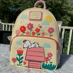Loungefly Peanuts Snoopy Doghouse Floral Mini Backpack
